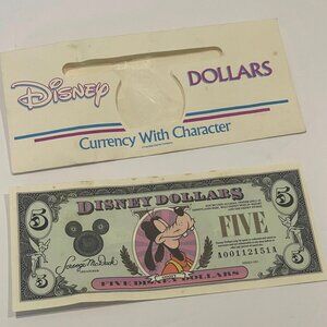 1991 A Goofy / View from Disney World Walt Disney World Dollar $5 A00112151A
